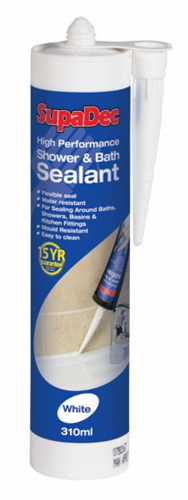 Supadec Shower & Bath Sealant 310ml White Supadec Shower & Bath Sealant 310ml White